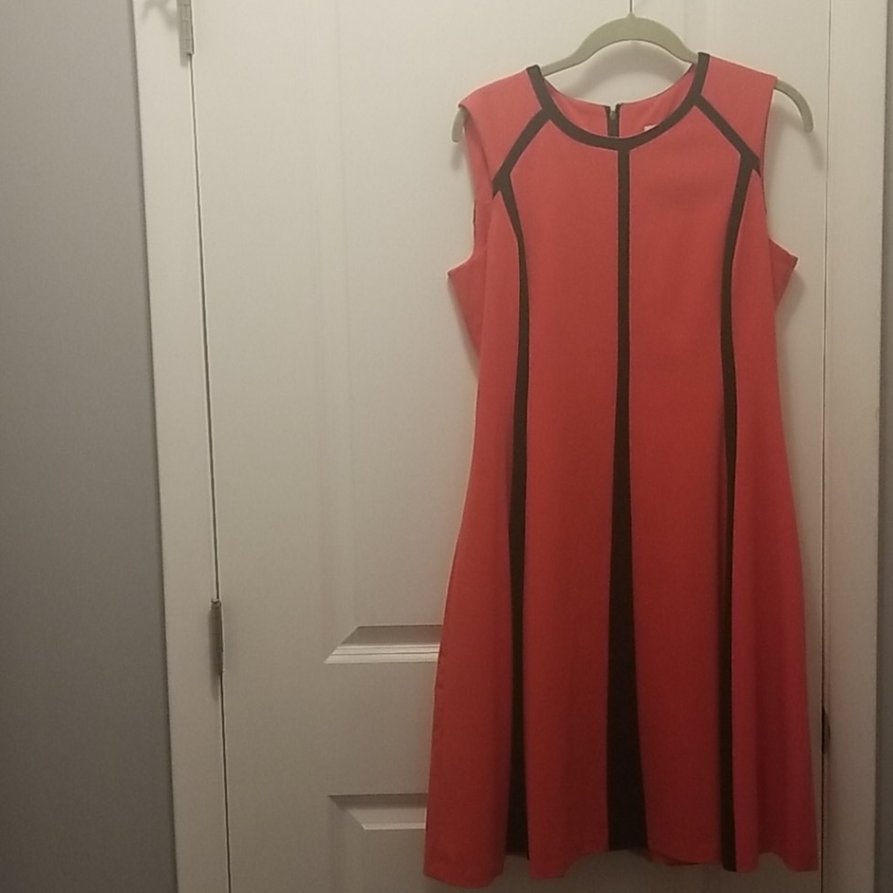 Calvin Klein pink and black dress